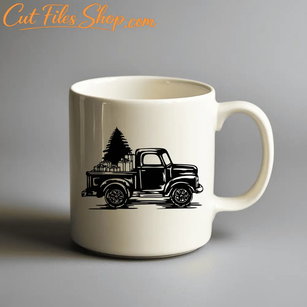 Christmas Truck Svg cutting files for Cricut and Silhouette Dxf for CNC Png for Sublimation DIY Christmas Decor
