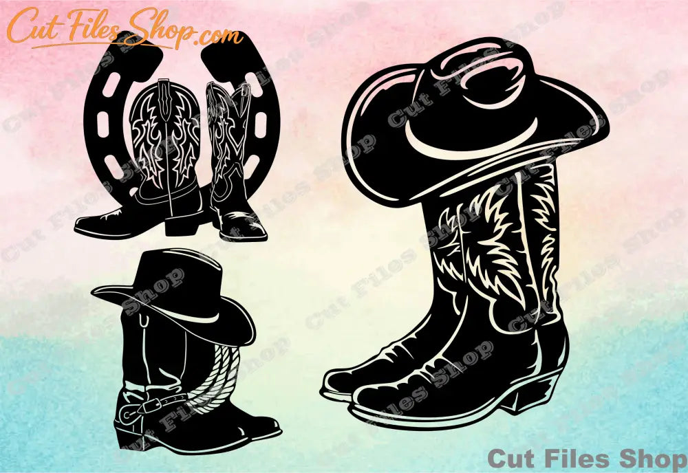 Cowboy boots cut files, svg for cricut, t-shirt svg, vector cnc - Cut files shop, Cowboy boots dxf files, Cowboy boots svg, Cowboy boots vector images, dxf art, files for cnc plasma cut
