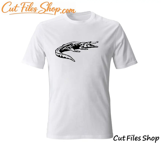Crocodile dxf files, cut files shop, t-shirt designs, vector art, dxf for cnc laser cut, dxf files images, vector t-shirt art, t-shirt images, vector t-shirt designs