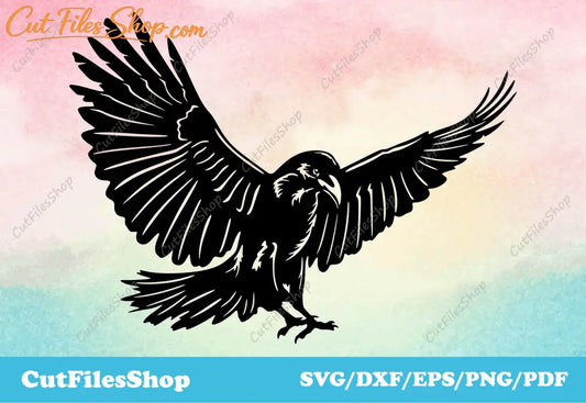 svg clipart for cricut, crow svg, dxf for cnc plasma, laser cutting svg, dxf for metal art, svg images for cricut, svg sticker, download vector