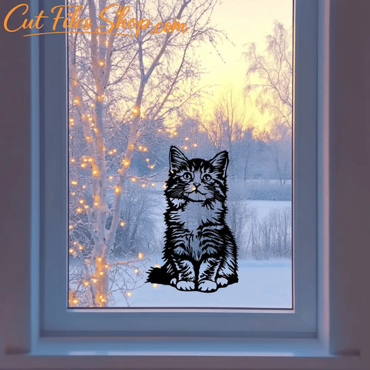 Adorable Cat SVG for Cricut Crafts, Sublimation & Window Cat Vinyl design