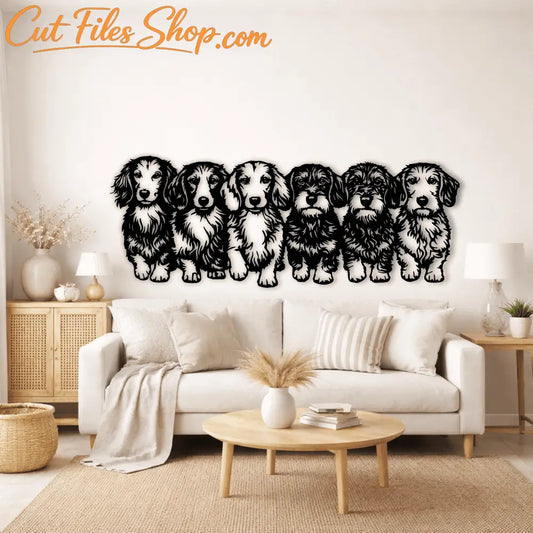 Dachshund dog SVG DXF for Cricut, Silhouette and xTool laser