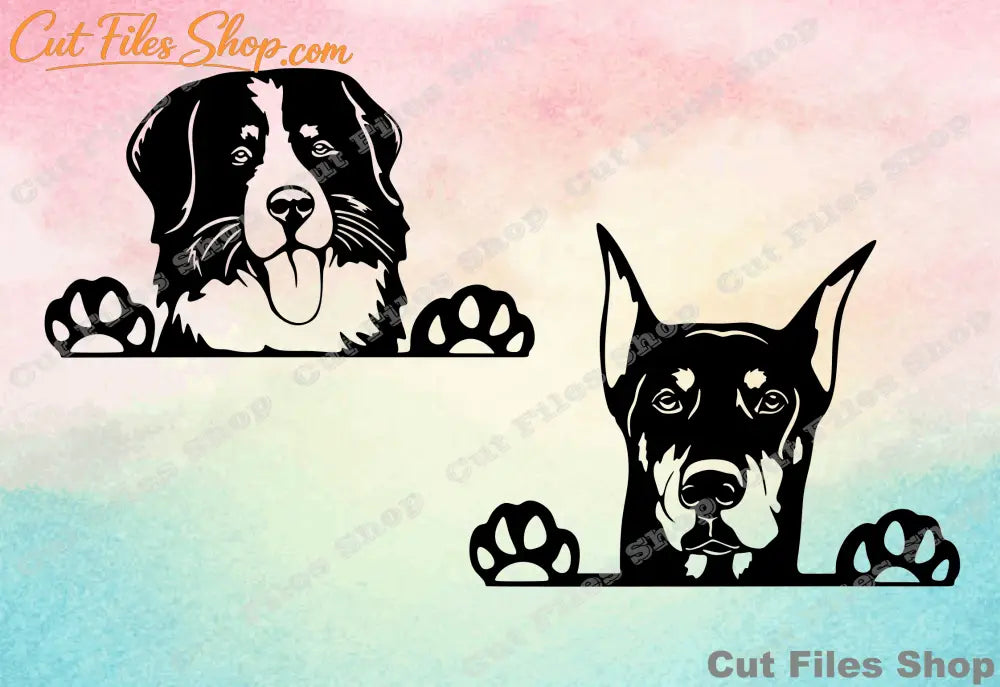 Dog cut files, svg for cricut, dxf for laser, vector dogs, pets, dog vector images, dog for cricut