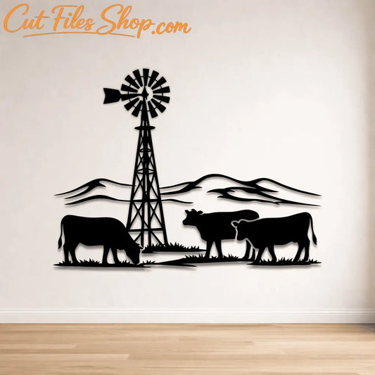 Ranch windmill DXF file for CNC plasma