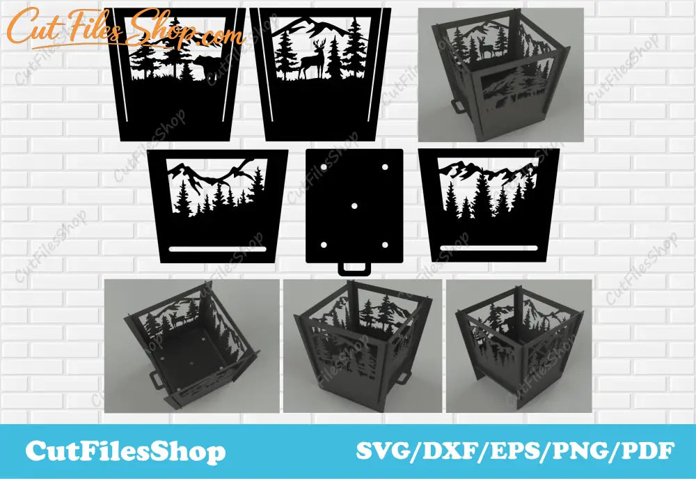 Fire Pit dxf files for CNC cutting, plasma cutting metal dxf, BBQ dxf files, garden decor dxf, dxf files for laser, dxf for cnc, fire pit nature dxf, fire pit animals dxf, cutting files free download, fire pit dxf download, Plasma cutting metal art, SVG for CNC