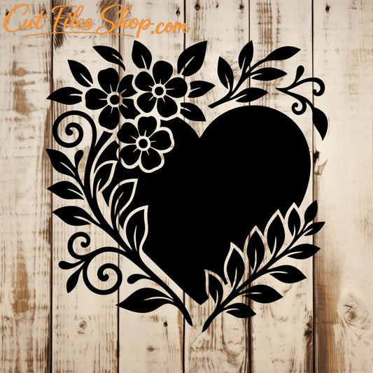Wedding heart vector for Glowforge