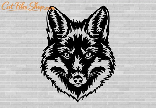 Fox cut file for cricut, wild animal vector, cnc dxf animals, Laser cutting Designs dxf files download