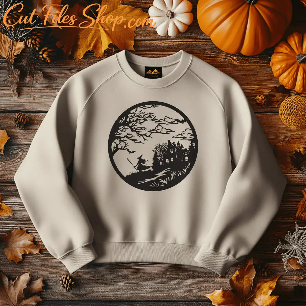 Witch SVG for Cricut & Silhouette, Halloween Cut Files, DXF for CNC, DIY T-Shirt & Decor