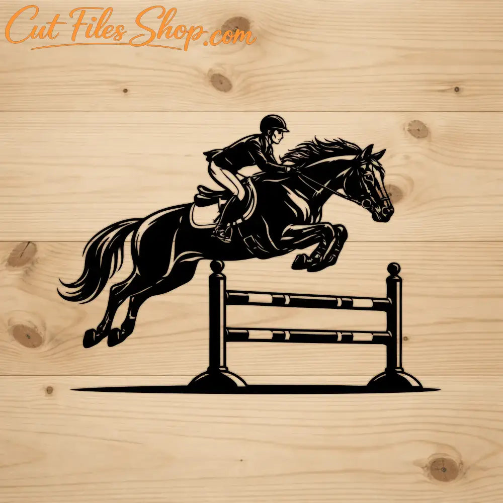 show jumping horse vector design
