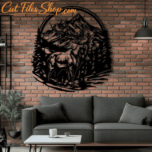 Deer Cutting Files: CNC Laser DXF, SVG for Cricut & Sublimation Art, Download CNC Design