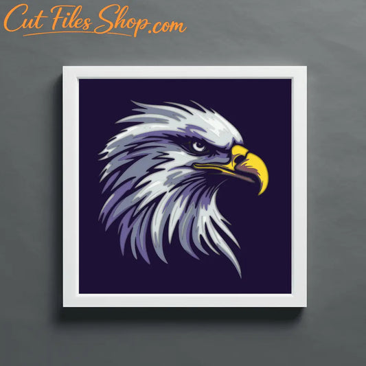 Layered bald eagle svg for cricut, 3d shadow box template, papercut svg, dxf for silhouette, laser cut plywood, vinyl cut files, trendy svgm unigue gift diy, home decor DIY