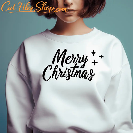 Merry Christmas SVG for Cricut & Glowforge, DXF for Laser Engraving, Sublimation Design, Instant Digital Download, Christmas T-shirt, Trendy SVG files