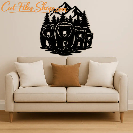 Wildlife DXF design for Cricut Silhouette or Glowforge crafts