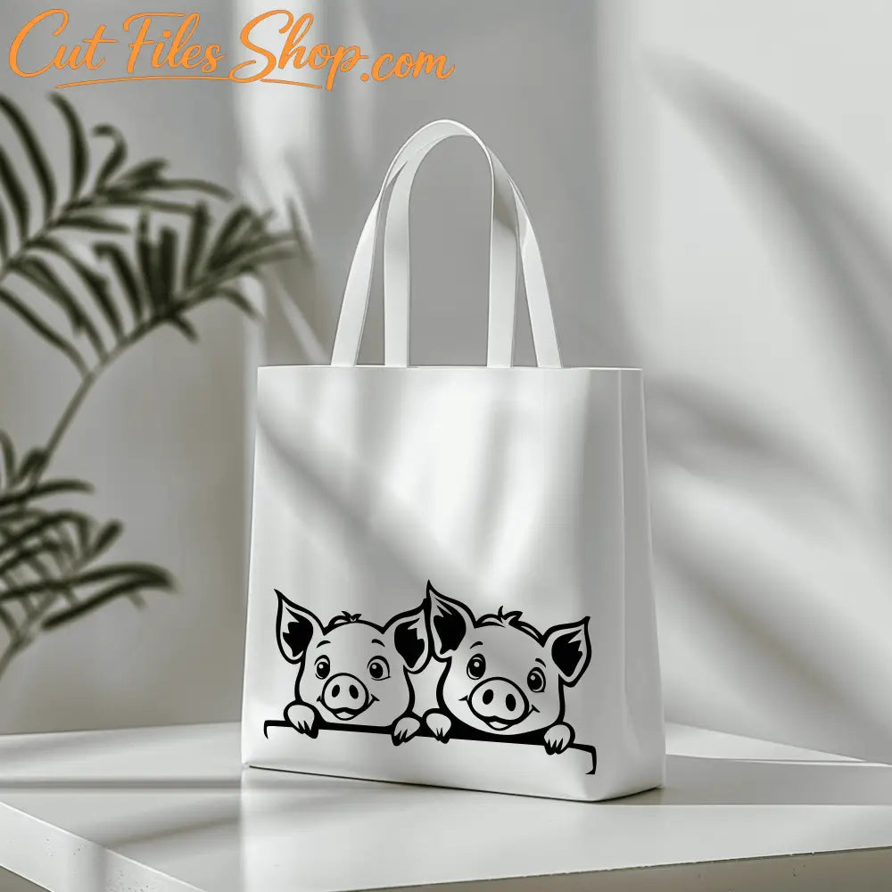 Piggy SVG for Silhouette and Laser Cutting, Sublimation Artwork, DIY Craft Files