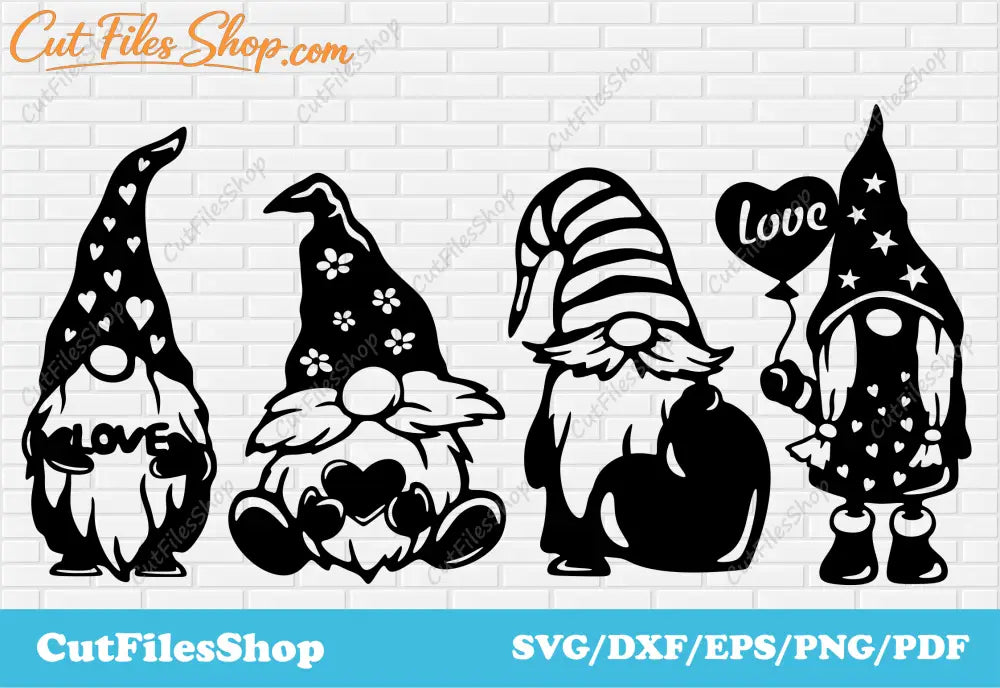 gift making at home, Valentine gnomes SVG for cricut, valentine's day dxf files, valentine's gnomes, valentine's day svg for shirts, I love you svg files, valentine's day svg free, Vinyl cutting files, Dxf files for laser cut, CNC files, free valentine svg files for cricut, love free svg, gnomes svg files, Valentine Gnome Images