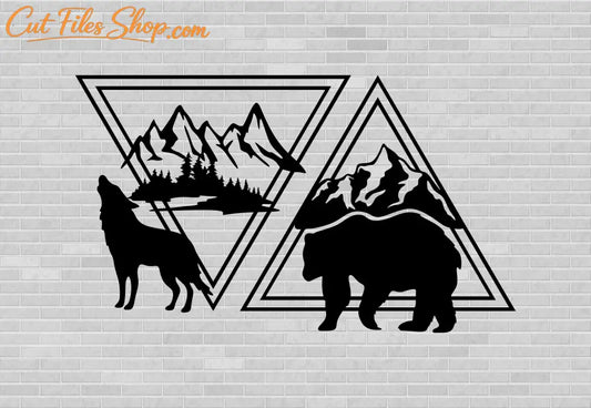 Wild Animals for CNC cutting - Laser/Plasma and WaterJet, Wall Decor dxf for cutting, Svg Files For Silhouette Cameo and Cricut, Png files for T-shirt Ddesigns
