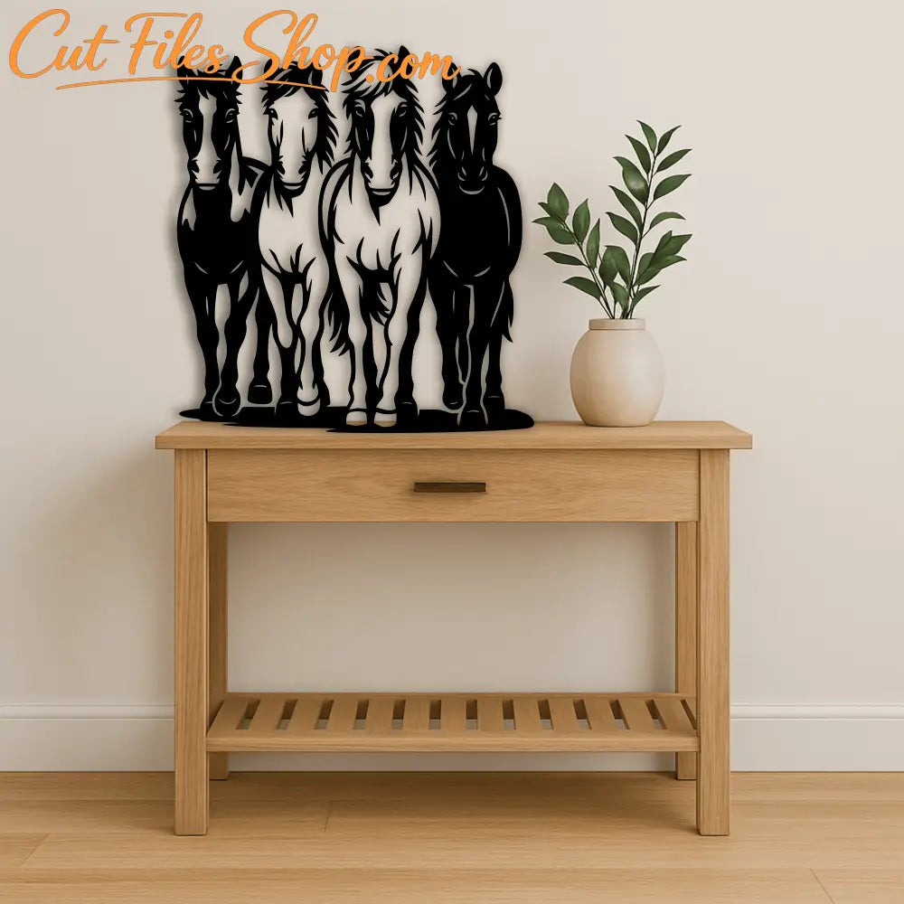 Horse vector SVG DXF for Glowforge and CNC crafts
