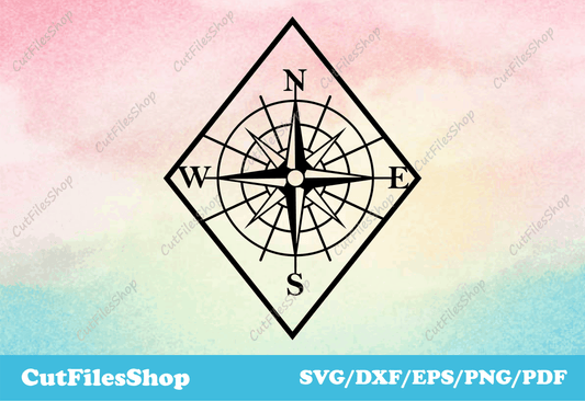Compass svg files, compass for cricut, compass dxf, SVG files for cricut joy, svg files for cricut explore air 2, DXF for laser cut, CNC plasma Cutting, T-shirt designs ideas, Silhouette files, vector images