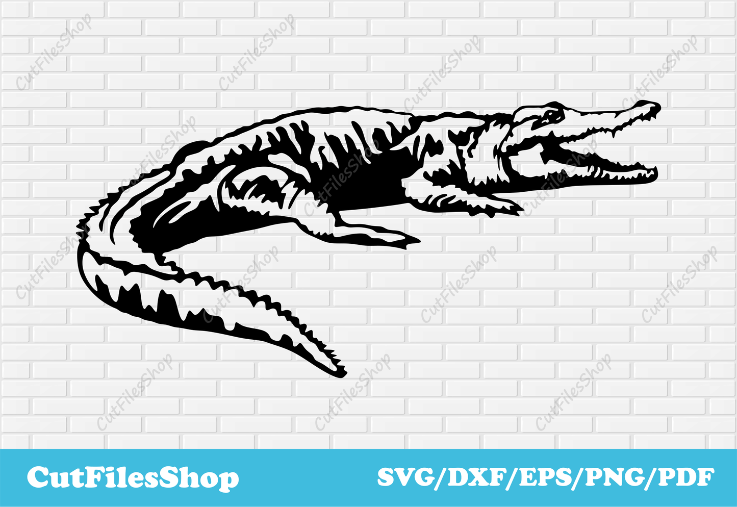 Crocodile svg file, animals cnc files for laser cutting, vector images, Cricut files, t-shirt svg, dxf cutting files for laser, digital svg files for cricut, svg for download, svg laser