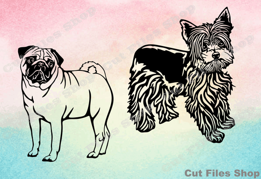 Dogs cut files, pets svg, vector files, Cut files shop, vector files for cricut, dogs dxf files, t-shirt designs, pets for cricut, cute dog dxf, pug vector images, clip art vinyl stickers, pets dxf files, dxf images, laser cutting, dog cricut