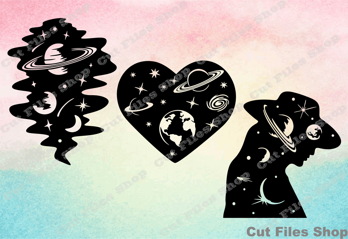 Space, cut files, stars svg, vector image, svg for stickers, svg t-shirt - Cut files shop