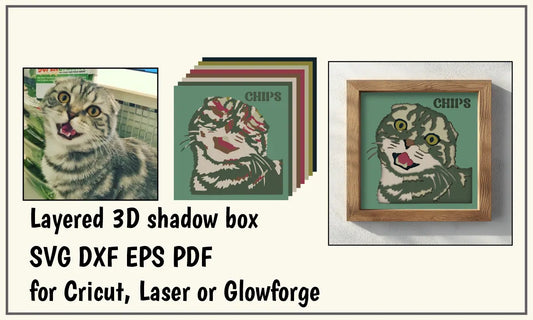 Custom 3D Layered Pet Portraits from Your Photo