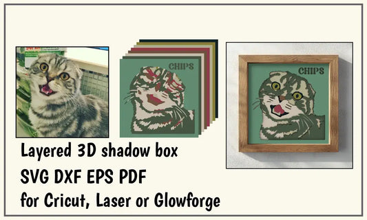 Custom 3D Layered Pet Portraits from Your Photo