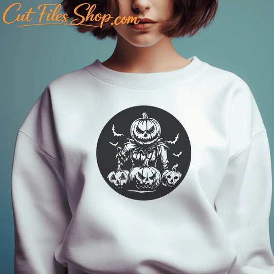 Halloween Jack O Lantern SVG, Cutting Files for Cricut, Glowforge & CNC, Sublimation Design