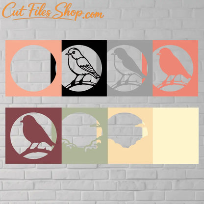 3D Layered Bird Shadow Box Template, Multilayer SVG for Cricut, DXF for Silhouette, Home Decor DIY, Papercut Art, Unique Gift - Cut Files Shop