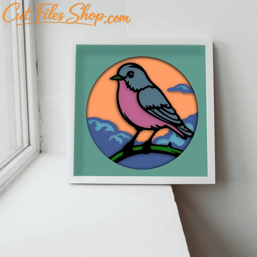 3D Layered Bird Shadow Box Template, Multilayer SVG for Cricut, DXF for Silhouette, Home Decor DIY, Papercut Art, Unique Gift - Cut Files Shop