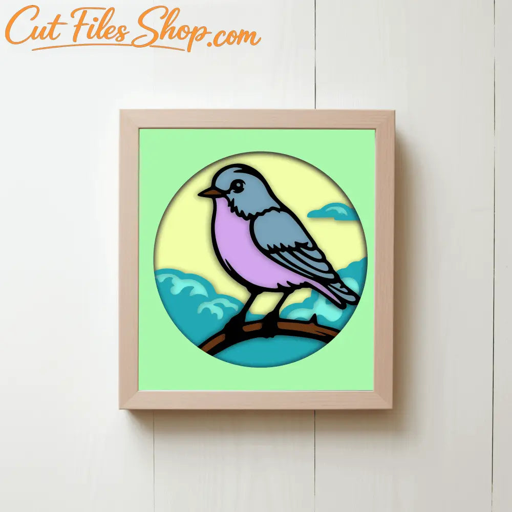 3D Layered Bird Shadow Box Template, Multilayer SVG for Cricut, DXF for Silhouette, Home Decor DIY, Papercut Art, Unique Gift - Cut Files Shop