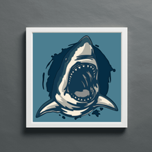 Load image into Gallery viewer, 3D Layered Shark Shadow Box Template, SVG for Cricut, DXF for Silhouette, Papercut Home Decor, Multilayer SVG - Cut Files Shop
