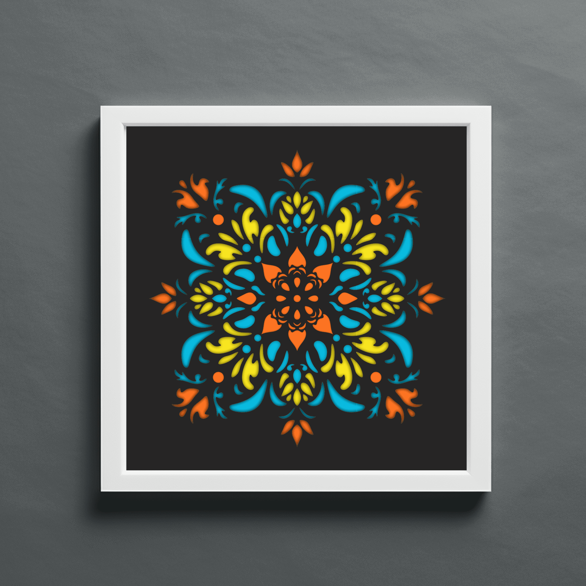 3D Mandala Shadow Box, Layered Mandala Svg for Cricut, Multilayer Paercut, Dxf for Silhouette - Cut Files Shop