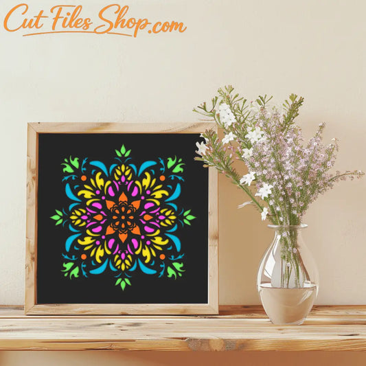 3D Mandala Shadow Box, Layered Mandala Svg for Cricut, Multilayer Paercut, Dxf for Silhouette - Cut Files Shop