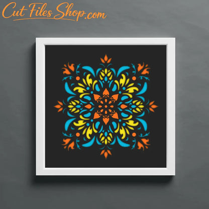 3D Mandala Shadow Box, Layered Mandala Svg for Cricut, Multilayer Paercut, Dxf for Silhouette - Cut Files Shop