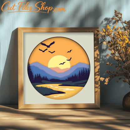 Nature Scene SVG – 3D Layered Multilayer Art for Cricut & Crafts