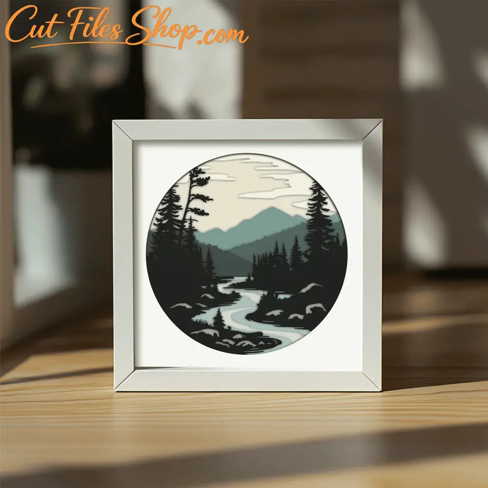 3D Nature Scene SVG Files – Multilayer Paper Art for Cricut and CNC