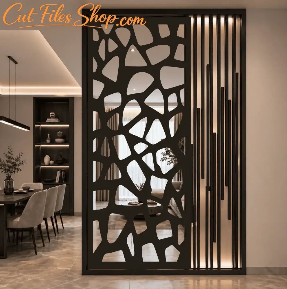 Metal privacy screen designs for indoor and outdoor laser cutting