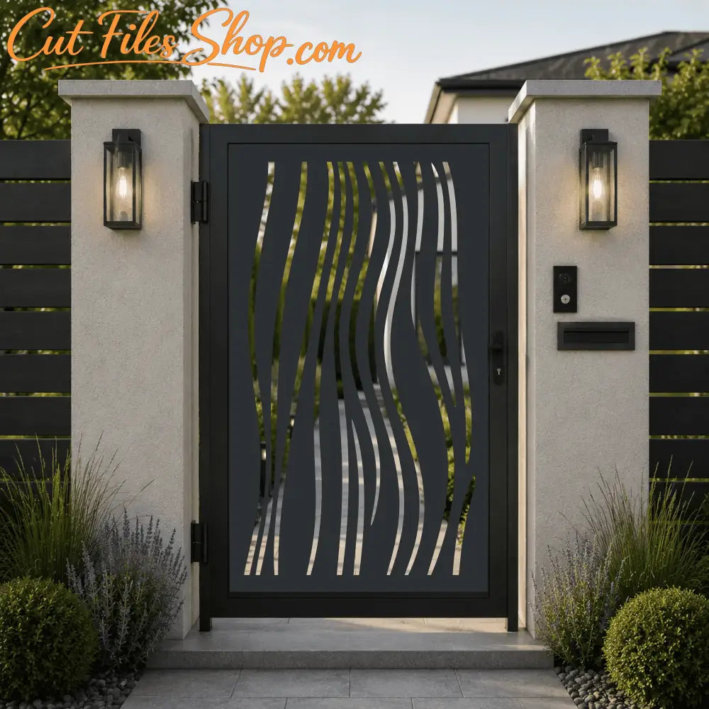Decorative fence and gate panel SVG DXF bundle with 50 designs