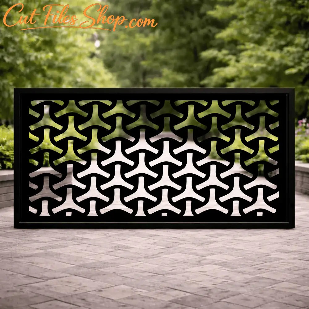 Laser cut decorative screen designs for room dividers and privacy panels