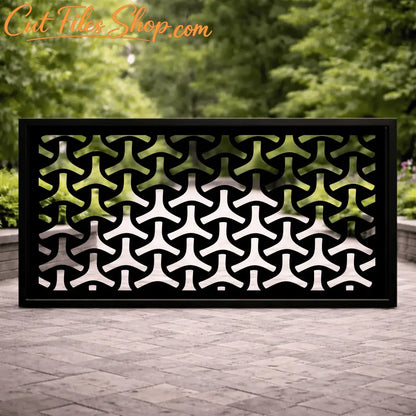 Laser cut decorative screen designs for room dividers and privacy panels