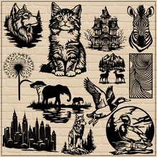 Load image into Gallery viewer, Commercial license included – digital bundle with SVG DXF PNG PDF EPS formats

