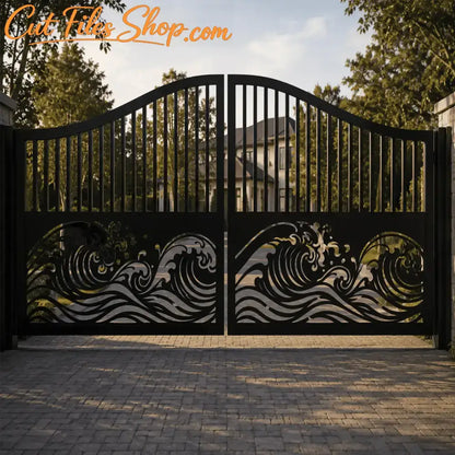 Ocean wave decorative gate design