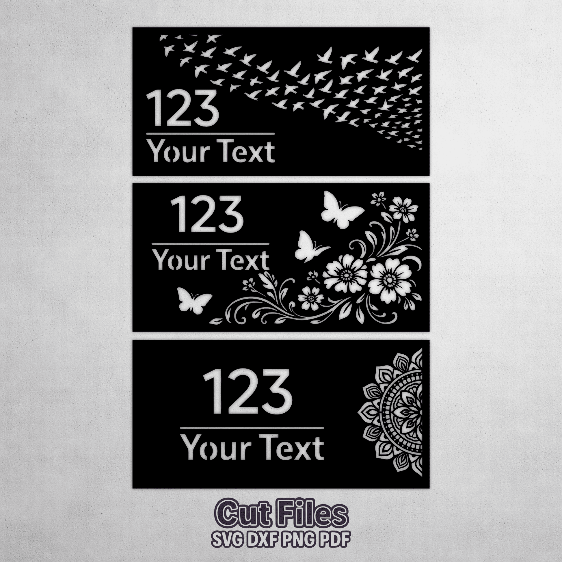 custom address sign vector files svg dxf