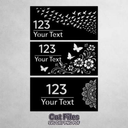 custom address sign vector files svg dxf