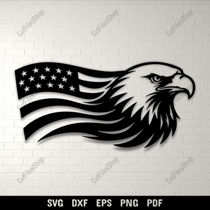 Eagle SVG DXF EPS PNG for laser cutting, CNC and plasma