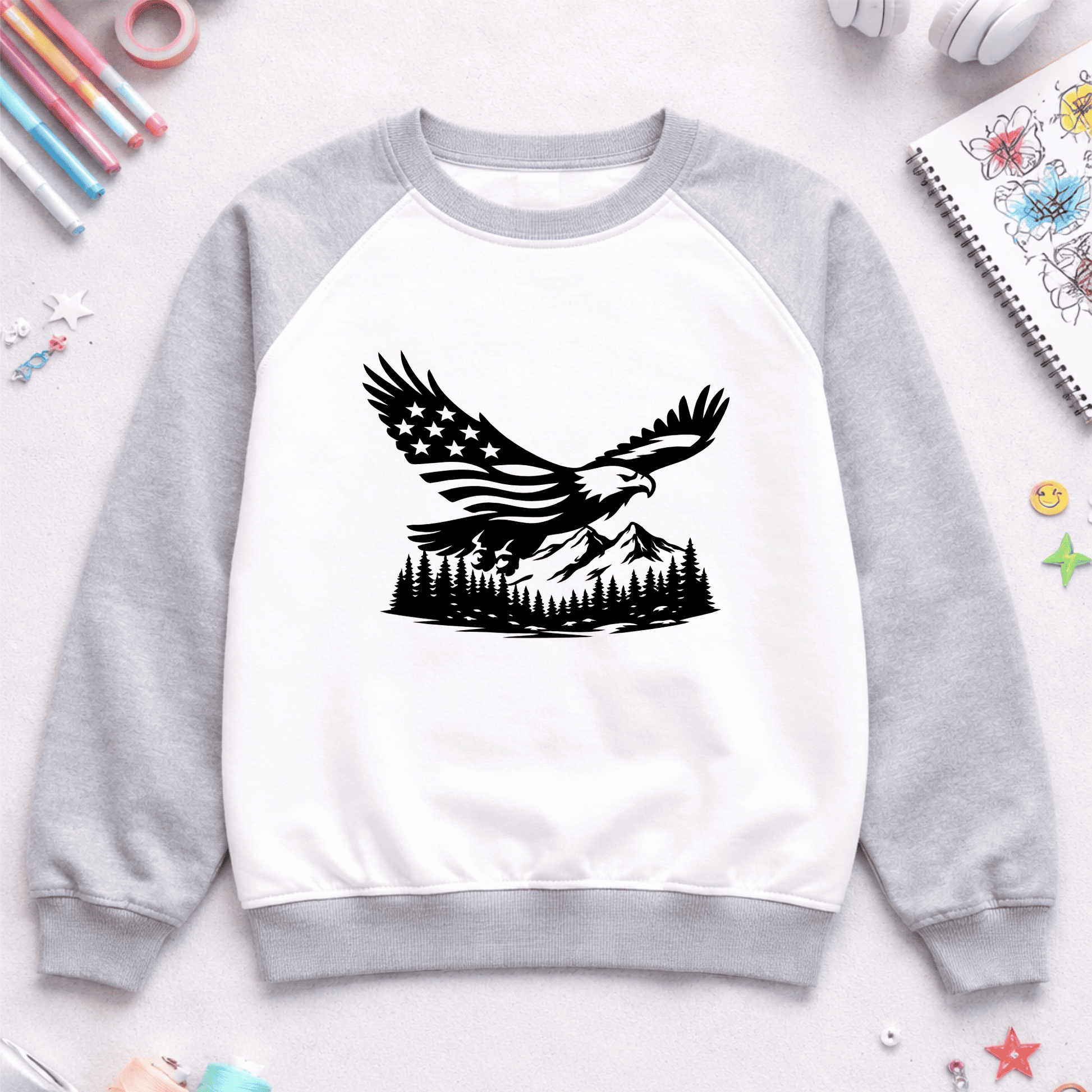 Flying eagle SVG EPS PNG for Sublimation Printing