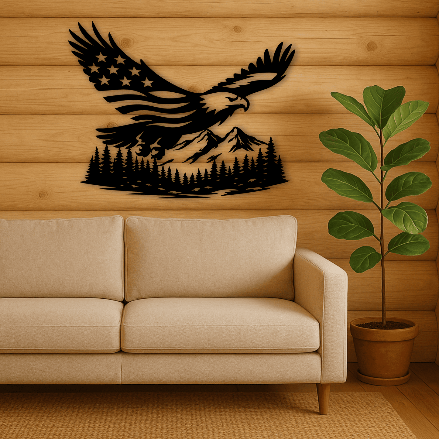 American eagle DXF for CNC wood and metal signs