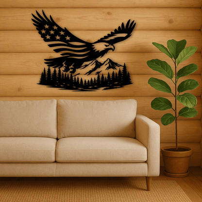 American eagle DXF for CNC wood and metal signs