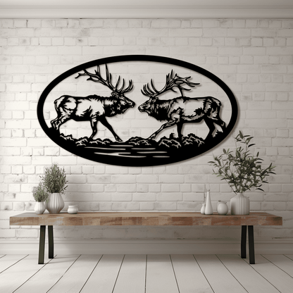 Wildlife CNC Files: Deer & Moose DXF for Metal Wall Decor - Cut files shop